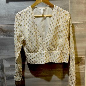 3/4 Sleeve Cropped Shirt